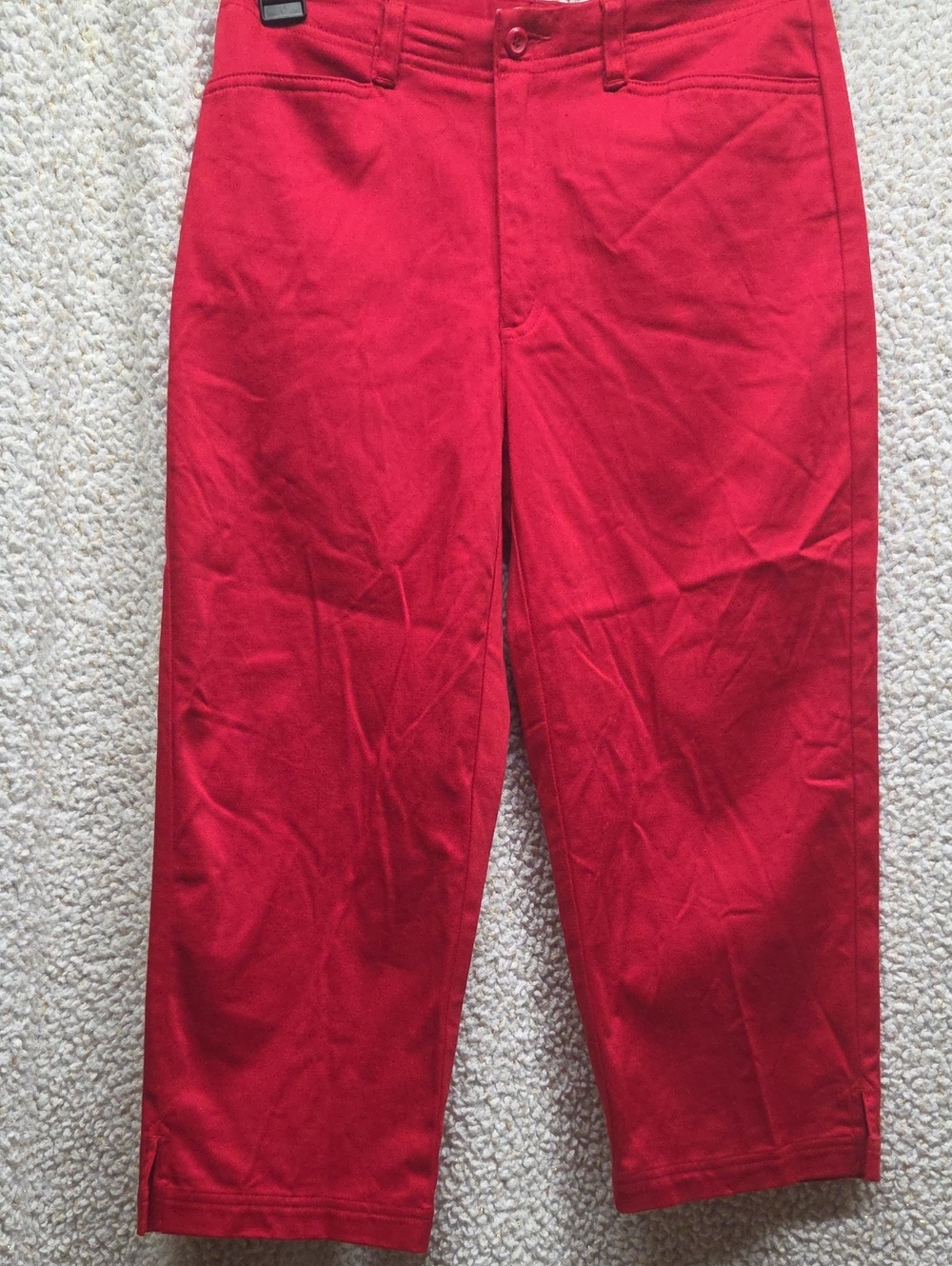 Liz Claiborne Cropped Red Ankle Pants